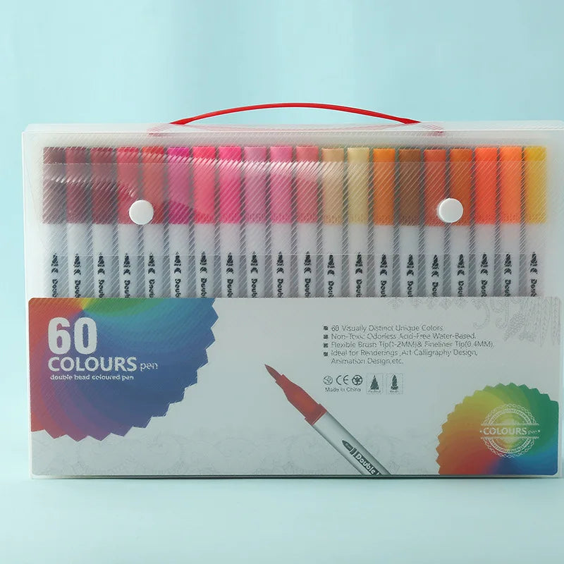 Acrylic Marker 24 color /36 color /48 color /60 color brush Water-based soft-head double-head watercolor pen set
